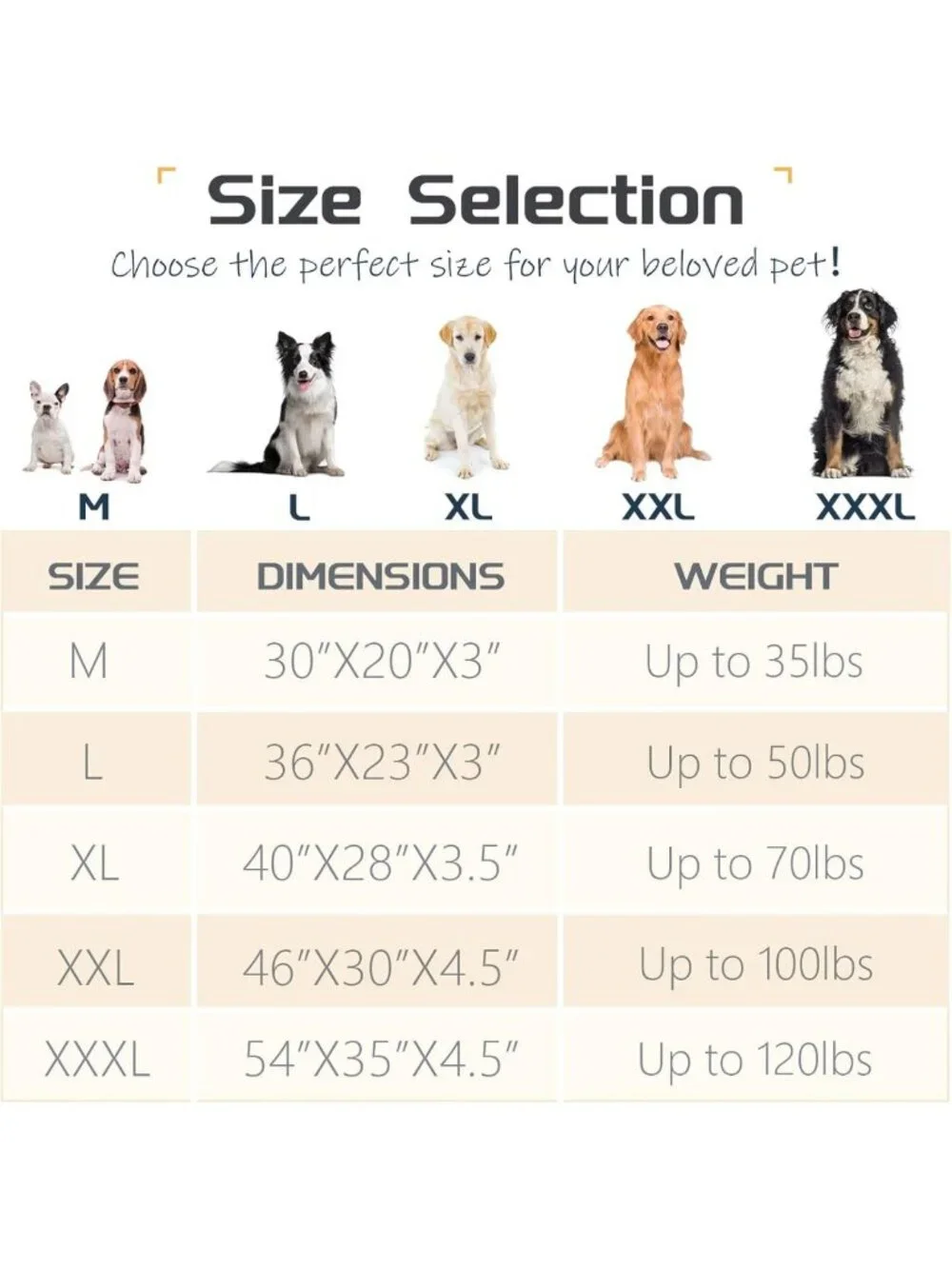 Extra Large Dog Bed with Pillow, Soft Bolster Pet Couch, Non-Slip Crate Bed
